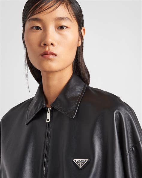 prada gold leather jacket